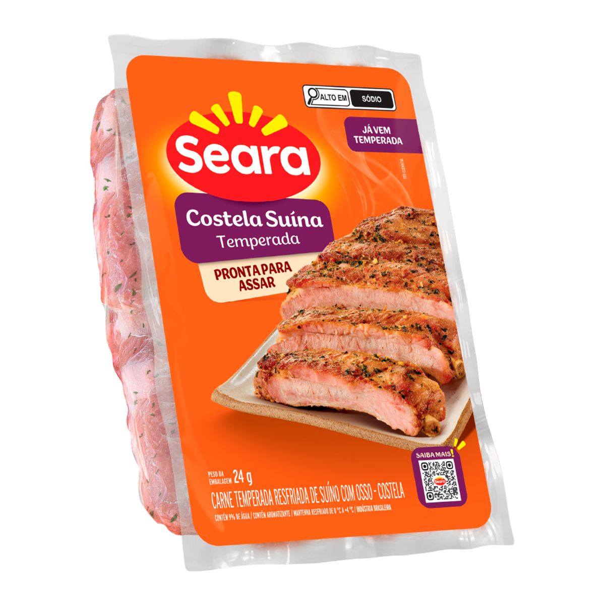 Costela Suína Seara Temperada Resfriada Inteiro