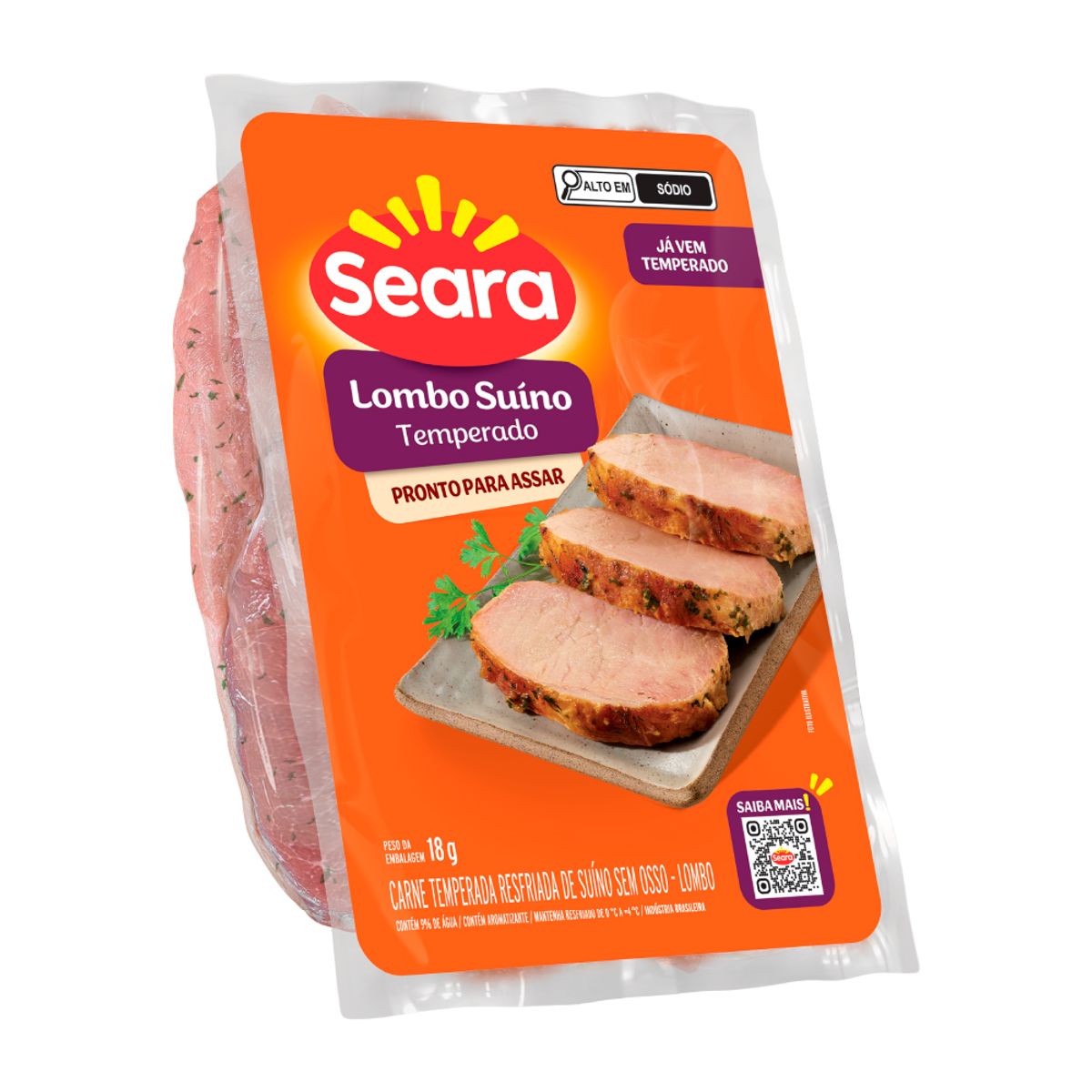 Lombo Suíno Seara Temperado Resfriado Inteiro