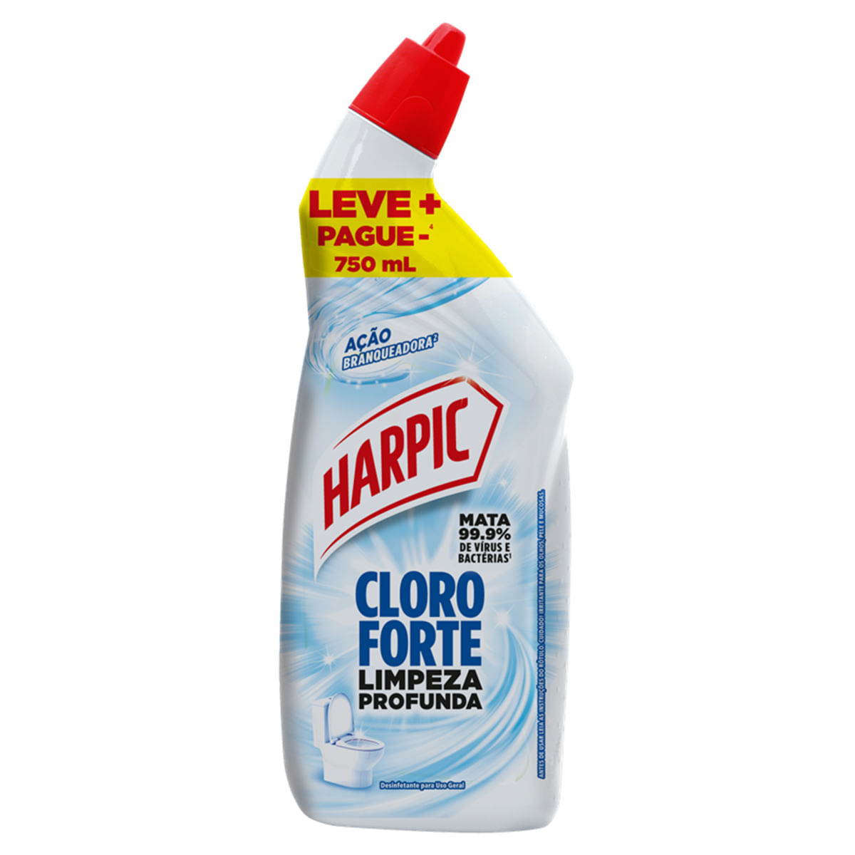 Desinfetante Limpeza Profunda Harpic Cloro Forte Squeeze 750ml