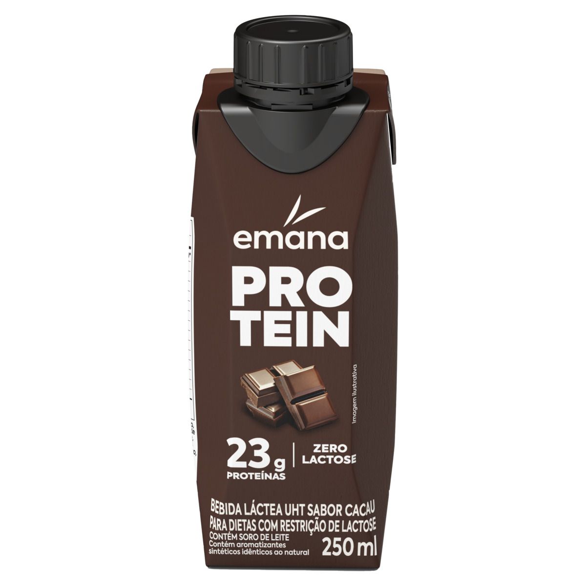 Bebida Láctea UHT Emana Protein Zero Lactose 23g Proteínas Cacau