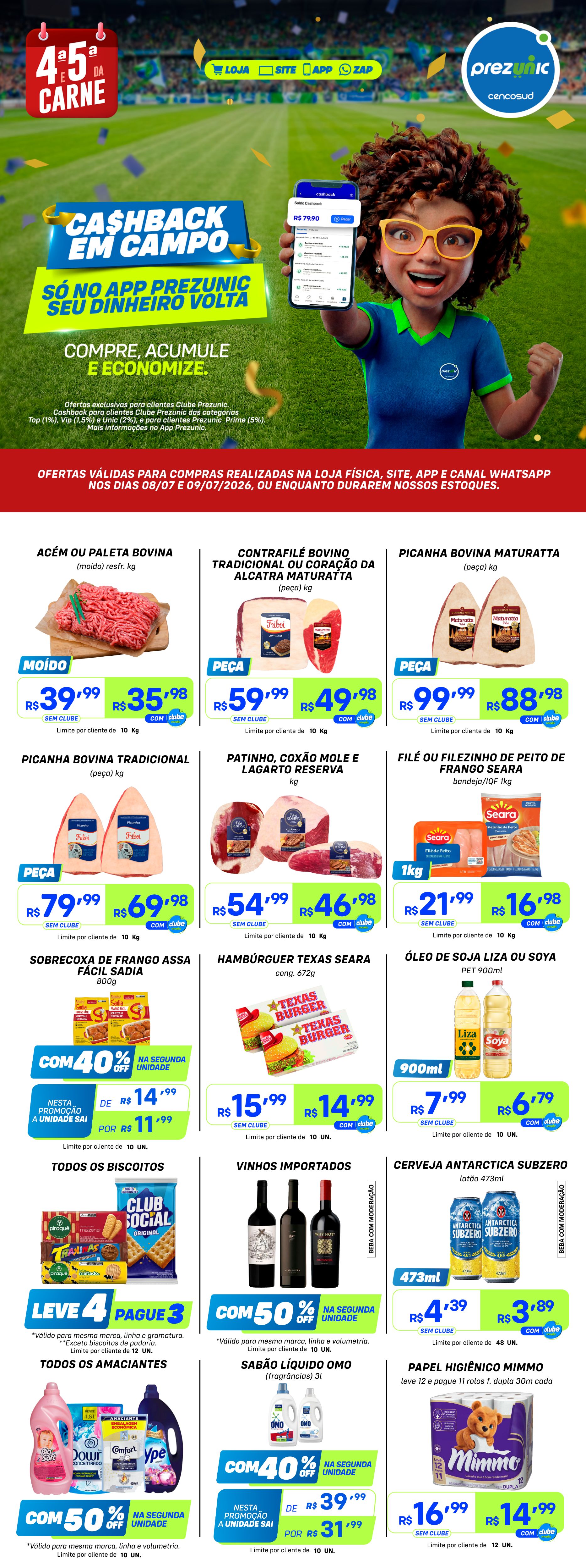 4ª e 5ª da Carne | Ofertas 08/07 e 09/07