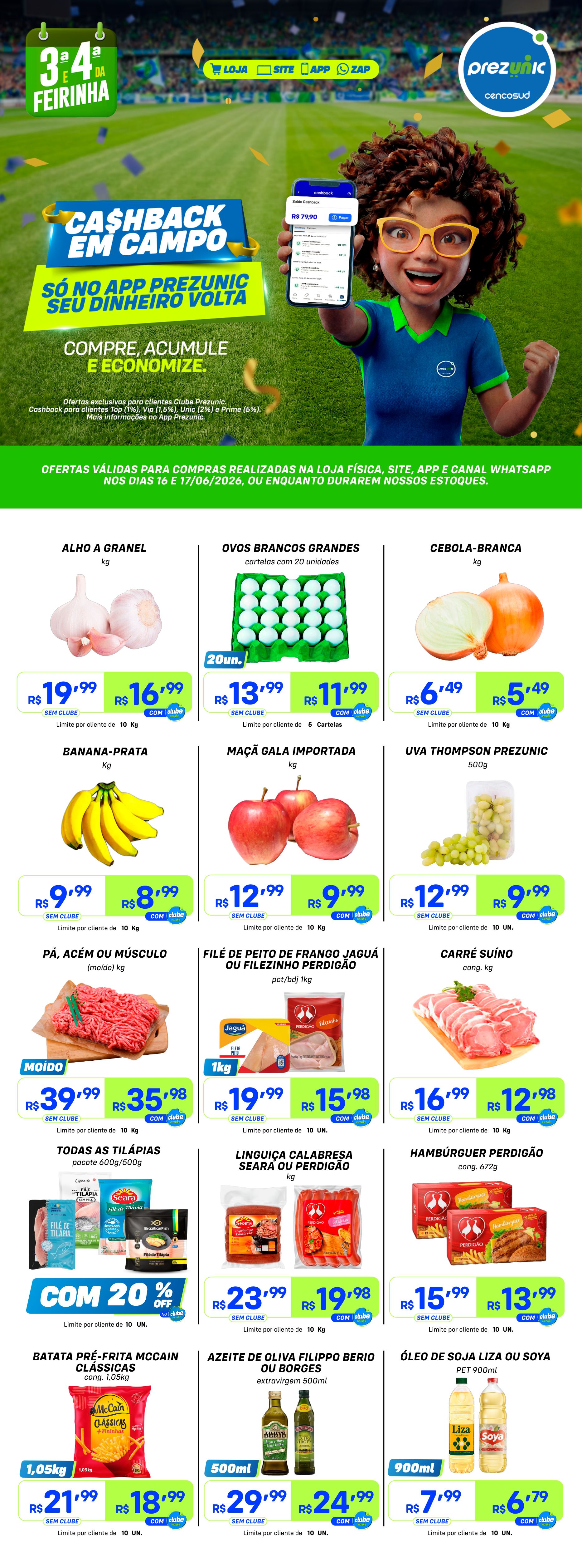 3ª e 4ª da Feirinha | Ofertas de 16 e 17/06