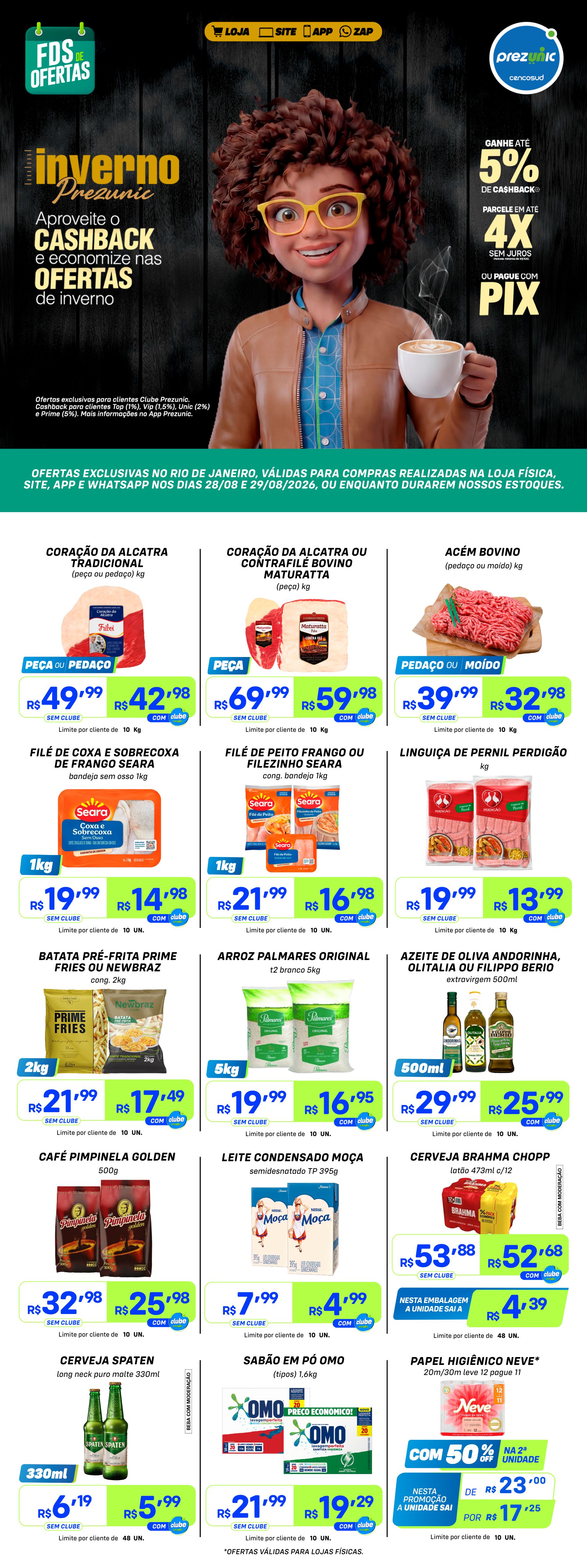 Fim de Semana | Ofertas de 28 e 29/08