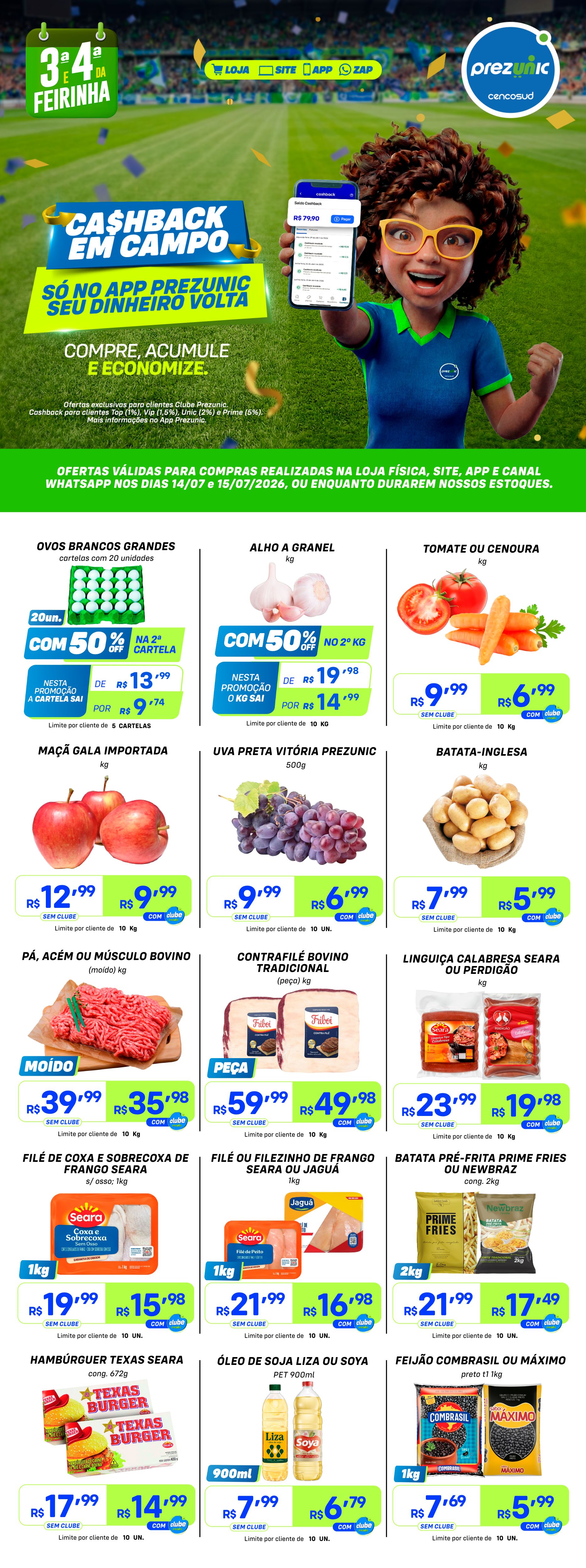3ª e 4ª da Feirinha | Ofertas de 14 e 15/07