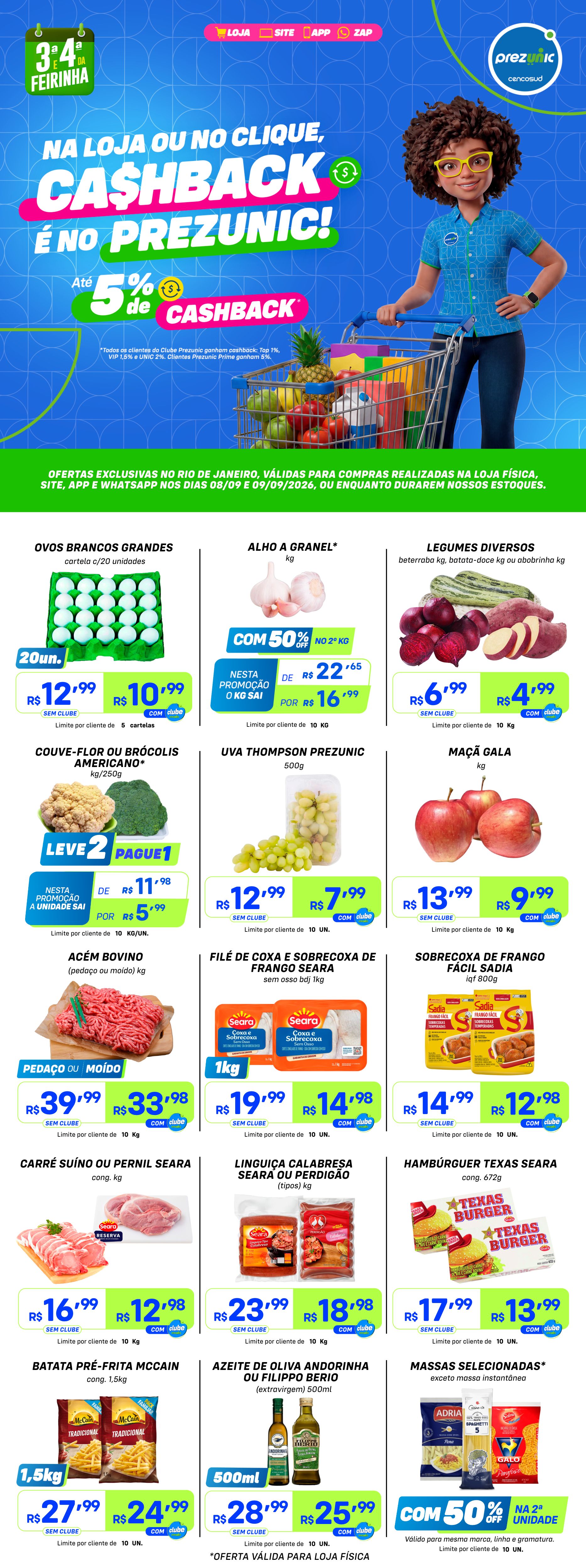 3ª e 4ª da Feirinha | Ofertas de 08 a 09/09