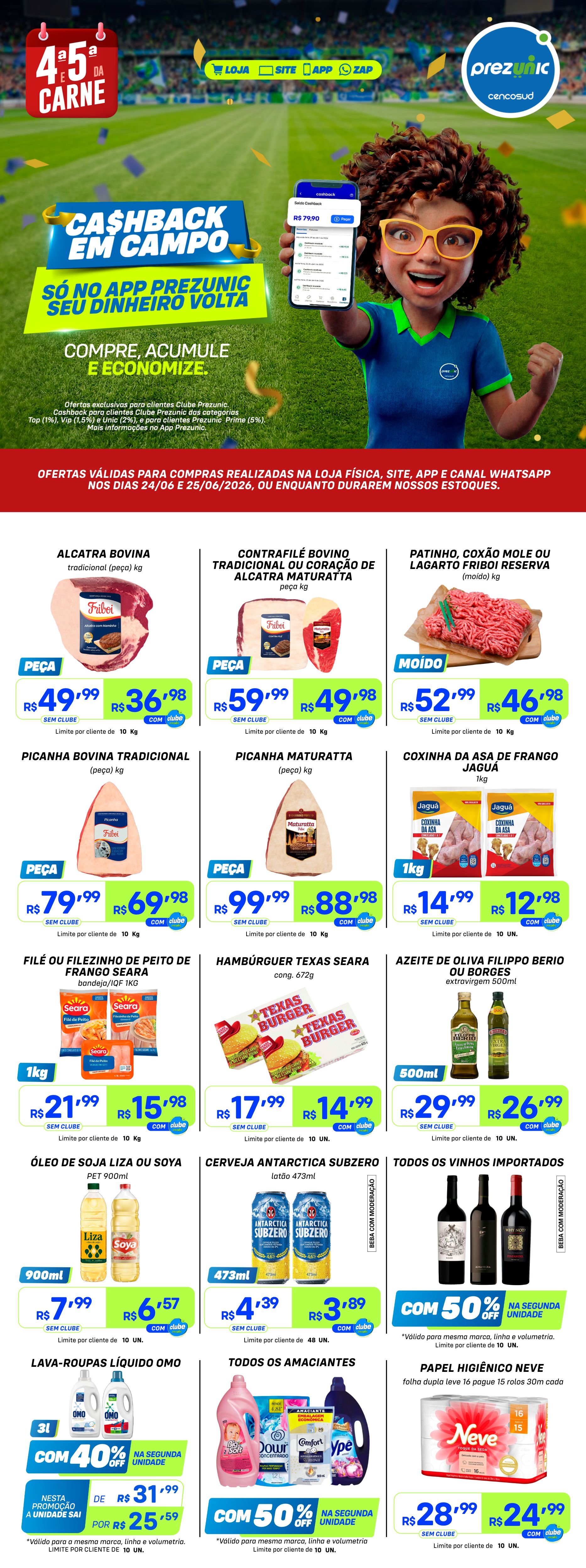 4ª e 5ª da Carne | Ofertas de 24 e 25/06