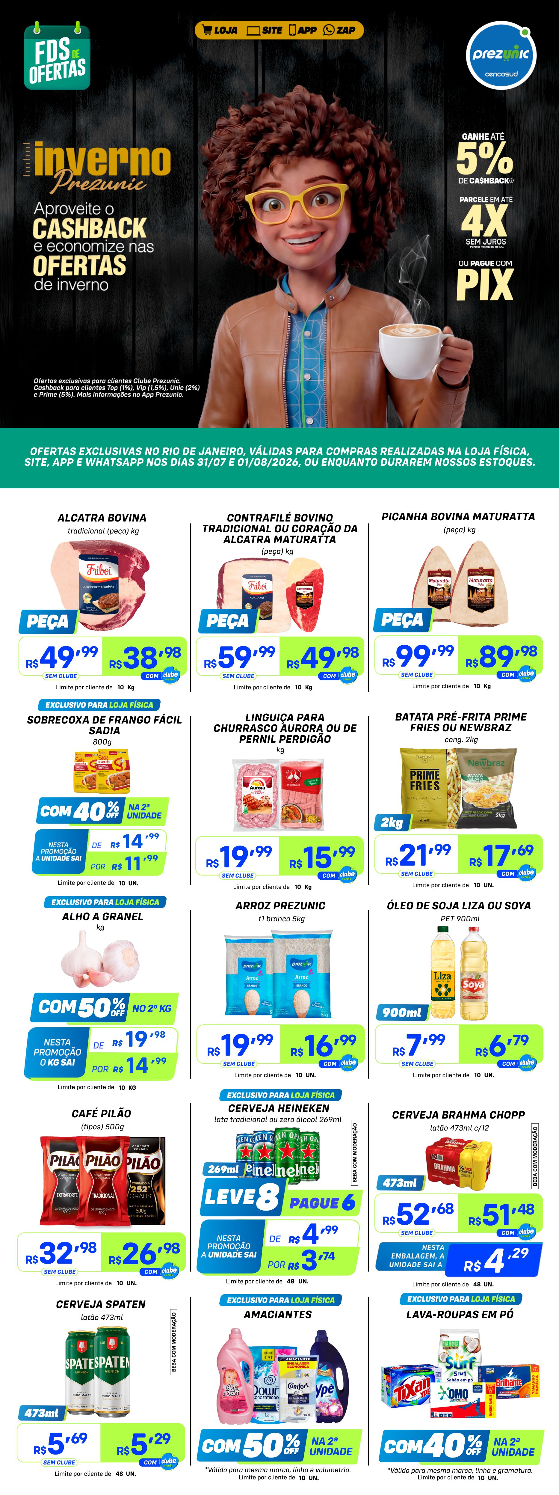 Fim de Semana | Ofertas de 31 a 01/08