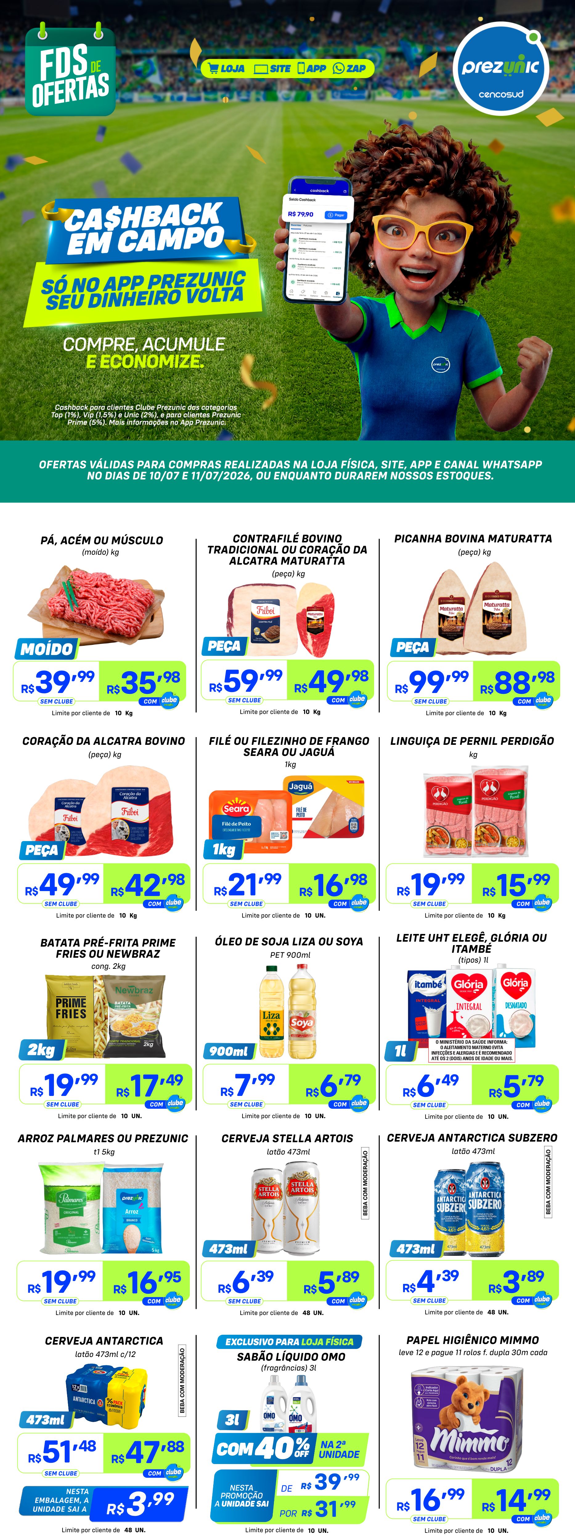 Fim de Semana | Ofertas 10/07 e 11/07