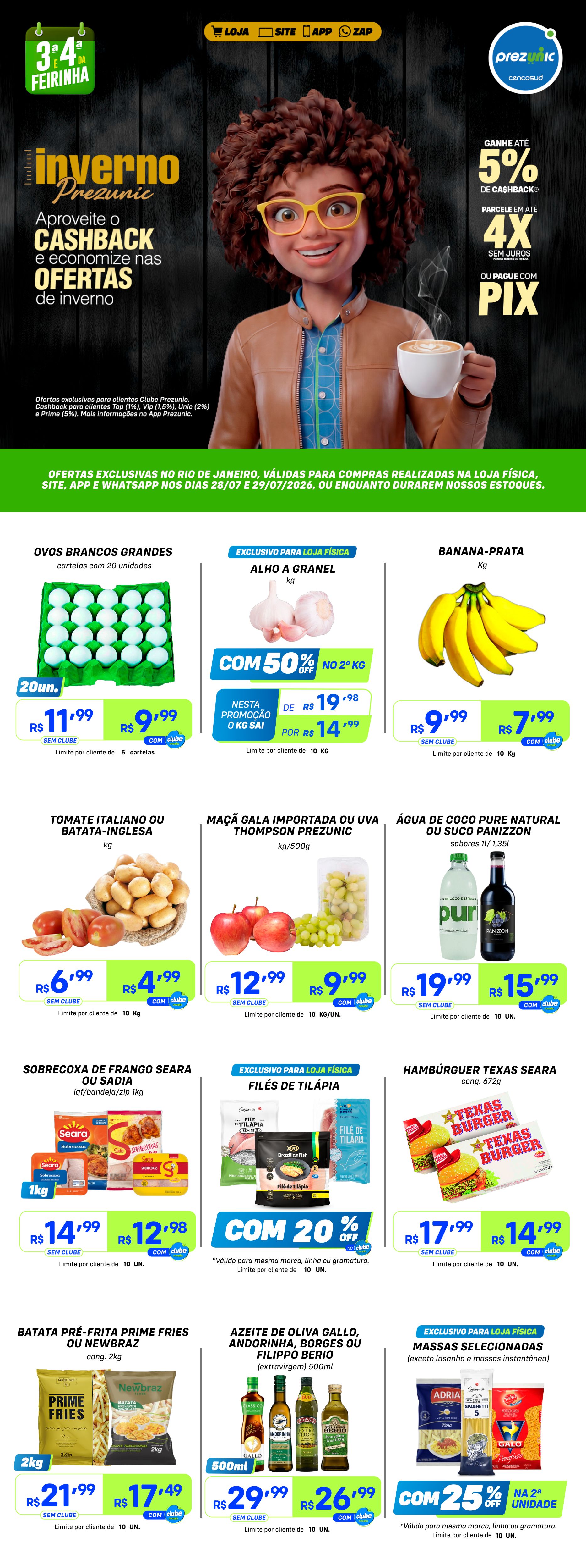 3° e 4° da Feirinha | Ofertas de  28 a 29/07