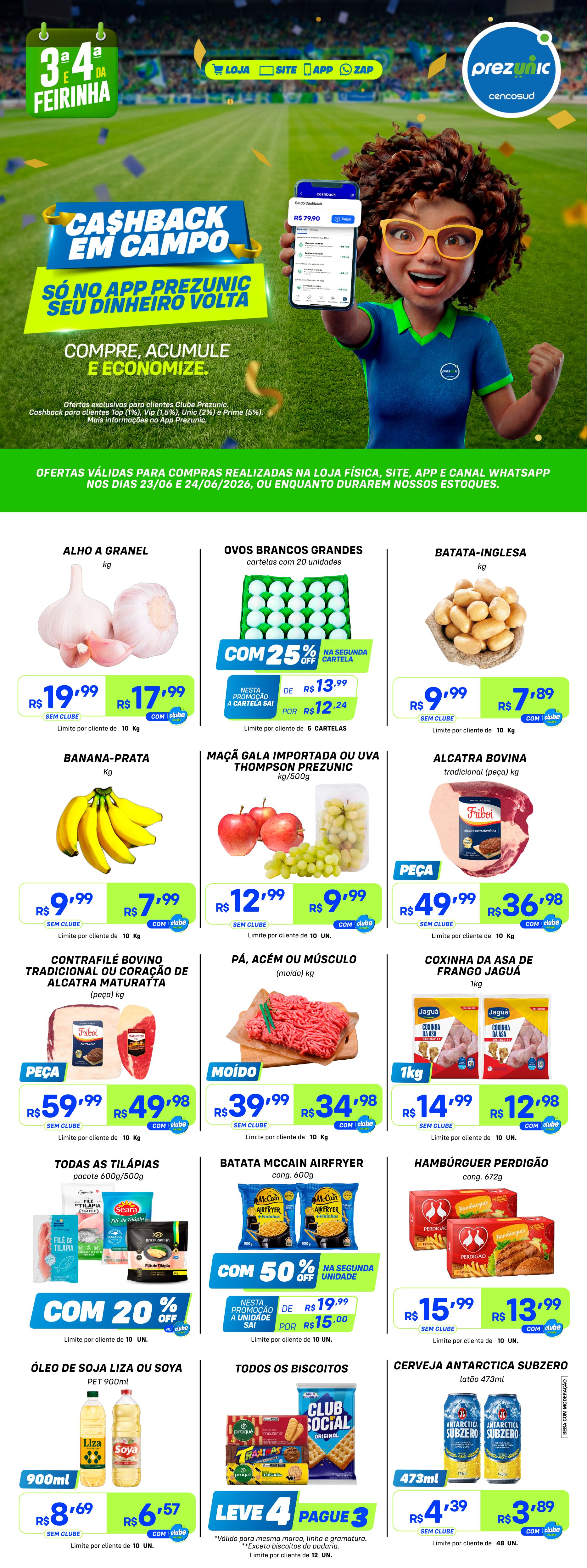 3ª e 4ª da Feirinha | Ofertas de 23 e 24/06