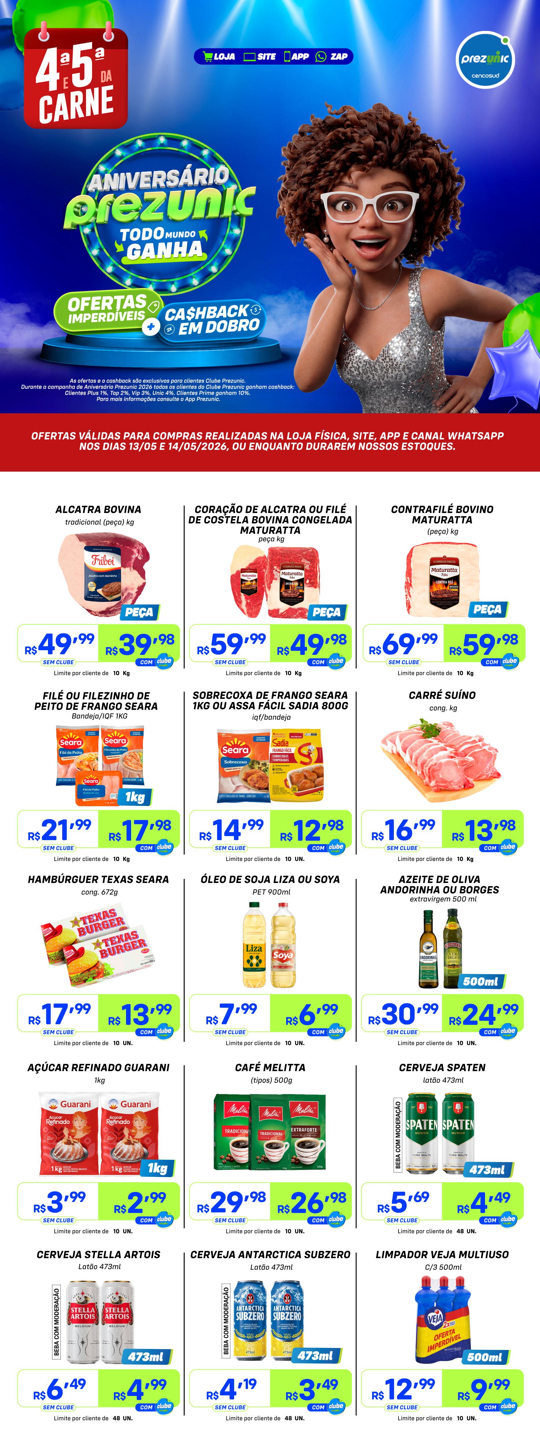 4° e 5° da Carne | Ofertas de 13 a 14/05